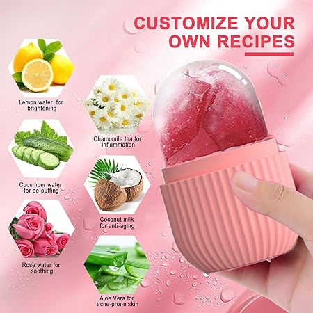 Reusable Facial Ice Roller Tightens Pores, Reduces Puffiness & Boosts Glow