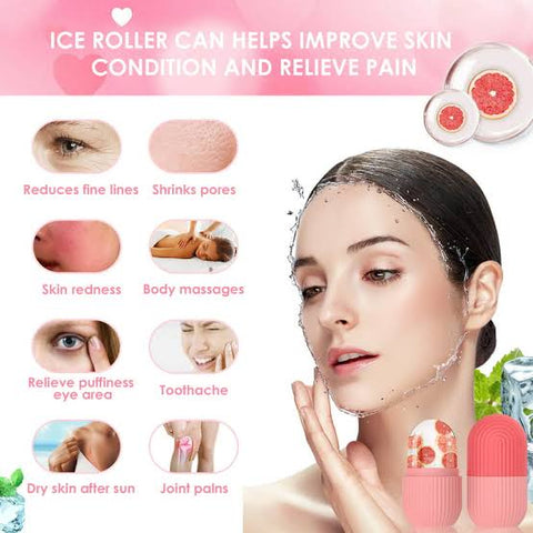Reusable Facial Ice Roller Tightens Pores, Reduces Puffiness & Boosts Glow