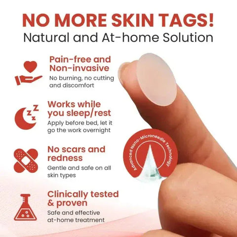 DermaSmooth Skin Tag Remover Patch Fast, Safe & Painless Removal with No Scars