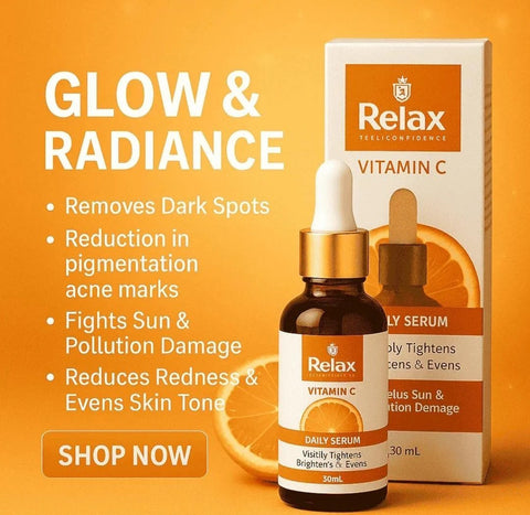Relax Vitamin C Serum – Brightens Skin, Fades Dark Spots & Boosts Glow (30ml)