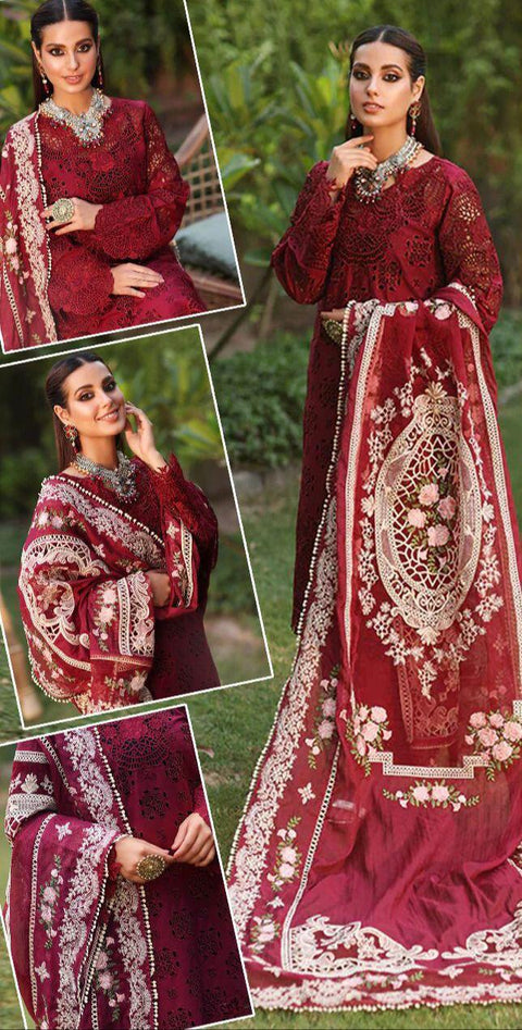 Floral Fantasy – Chikankari Lawn 3-Piece Suit