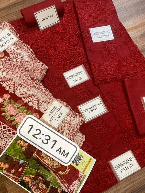 Floral Fantasy – Chikankari Lawn 3-Piece Suit