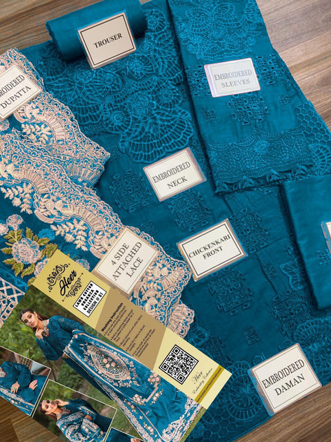 Floral Fantasy – Chikankari Lawn 3-Piece Suit