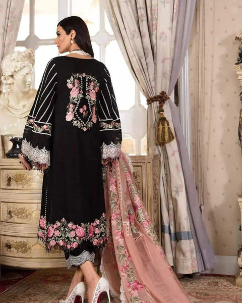 Premium Embroidered Lawn Collection 3-piece ensemble crafted