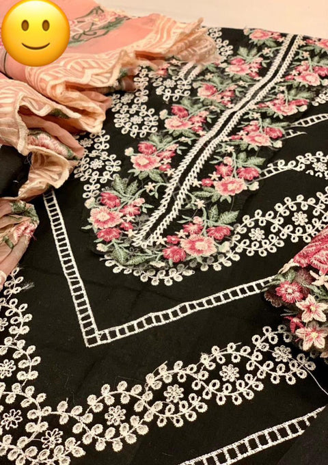 Premium Embroidered Lawn Collection 3-piece ensemble crafted
