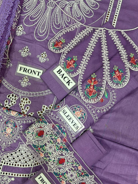 BIN ILYAS – Embroidered Cotton Collection Premium 3-Piece Suit