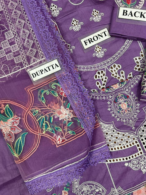 BIN ILYAS – Embroidered Cotton Collection Premium 3-Piece Suit