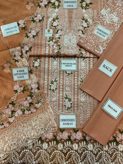 ELAF Chickenkari Collection Eid Edition embroidered 3-piece suit